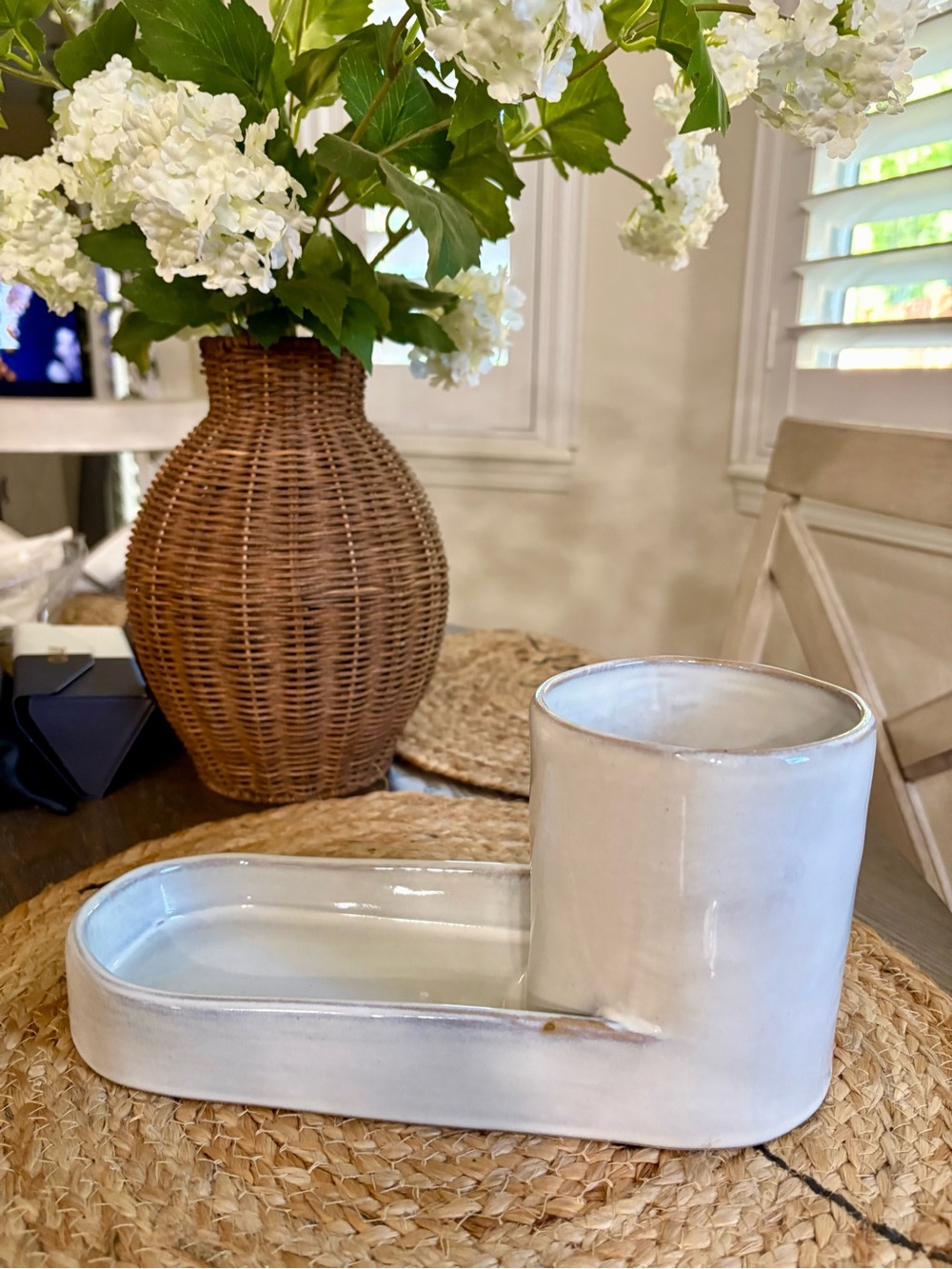 Hearth & Hand Magnolia Stoneware Sink Caddy for sponge, brushes, hand soap etc